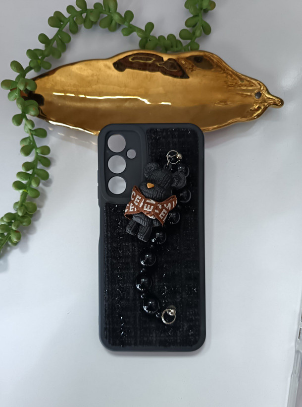 قاب کاور گارد تدی با بند ست مشکی خرسی با بند برای سامسونگ a05s کد 1480