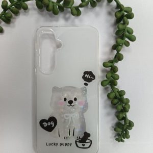 قاب طرح lucky puppy سامسونگ S24 fe کد3392