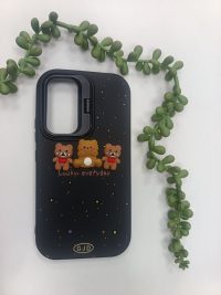 قاب سیلیکونی خرسی برجسته مشکی سامسونگ A54 کد 3418